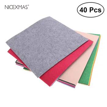

40pcs Multicolour Nonwoven Fabric Children DIY Handmade Craft Work Material Accessories 30X30cm Craft Toys (Random Colors)