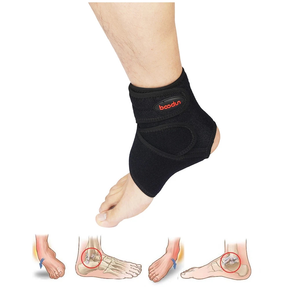 Boodun Adjustable Breathable Football Ankle Support Pad Protection