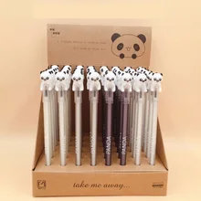 48 шт./упак. мультфильм панда животные гелевая ручка 0,5 мм черные чернила ручка на водных чернилах офисные школьные творческие канцелярские принадлежности