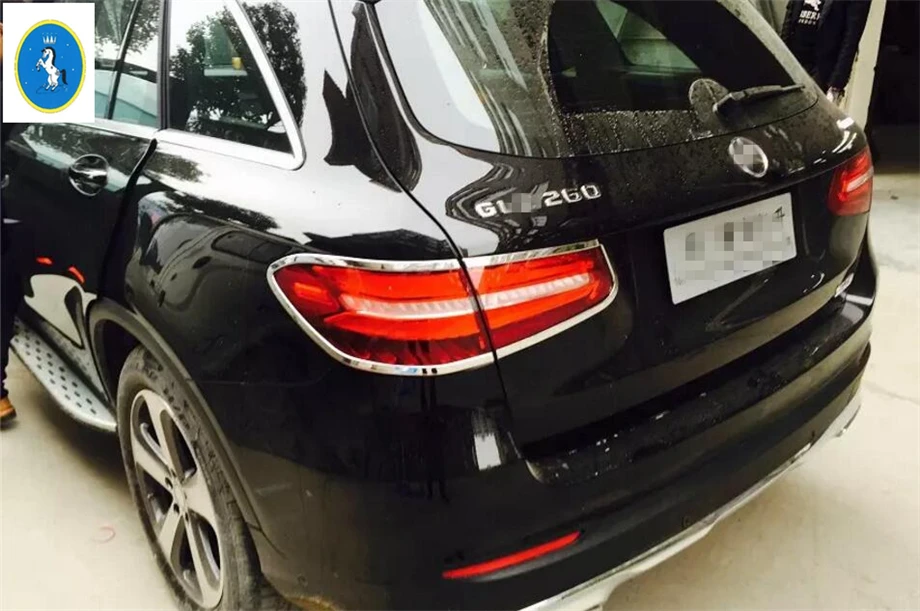 

yimaautotrims Auto Accessory Chrome Rear Tail Lights Lamp Frame Cover Molding Trims Fit For Mercedes Benz GLC X253 2016 - 2019