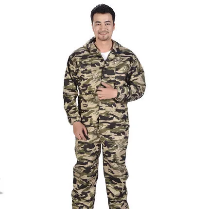 

Summer thin Work overalls Male Labor protection Camouflage Jumpsuit Plus Size Tooling Uniform workwear one piece Coveralls 61406