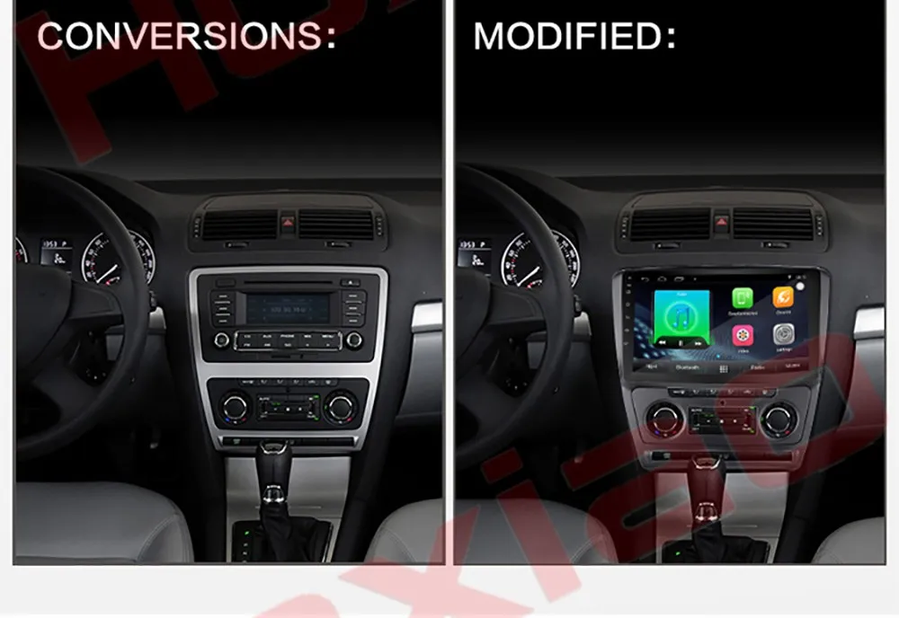 Best 2 din Android Quad Core Car DVD player for Skoda Volkswagen Octavia Audio GPS Radio Steering-Wheel car multimedia player 8