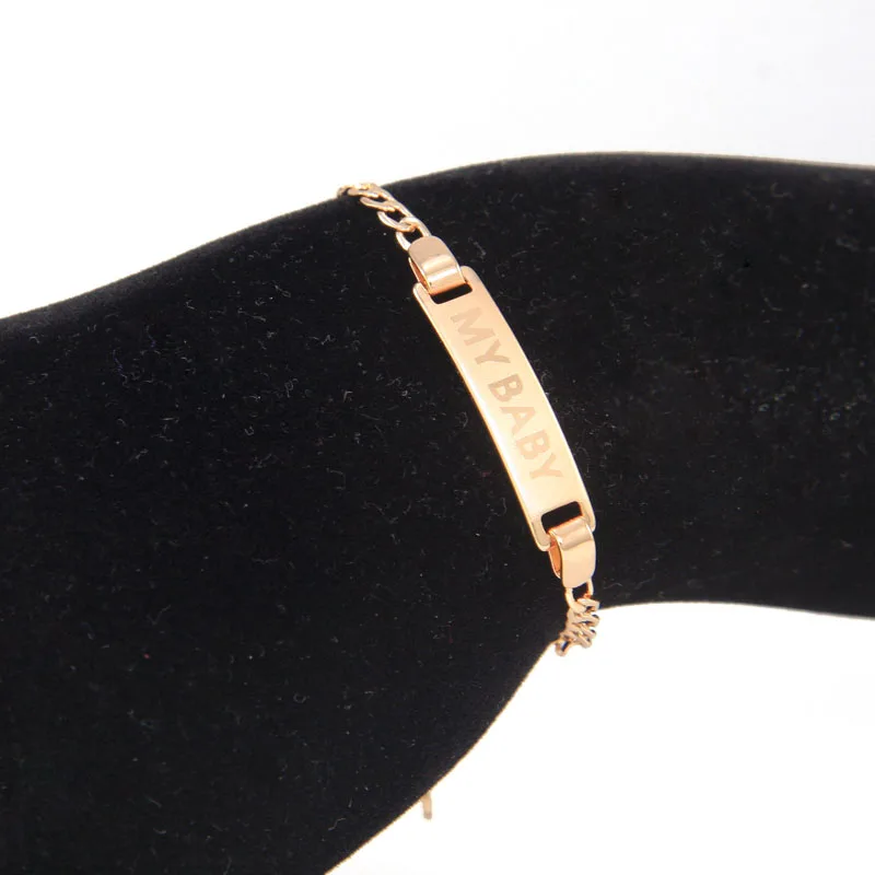 BR37_08a baby bracelet gold kids jewelry bebe pulsera ninas bracciali armband toddler bangle