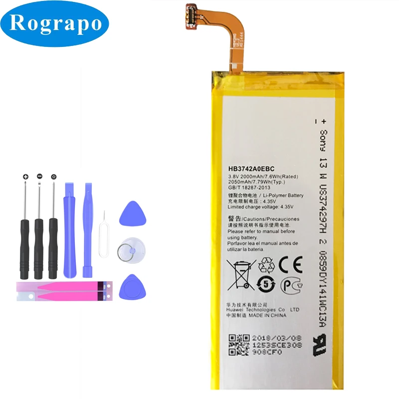Оригинальный аккумулятор 2000 мАч HB3742A0EBC для Huawei Ascend P6 P6-U06 p6-c00/Ascend G6 G620 G621 G620s G630 |