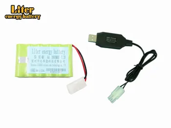 

2800mah 7.2v rechargeable battery With Charger pack battery nimh 7.2v aa nimh battery For Remote control electric toy tool boat
