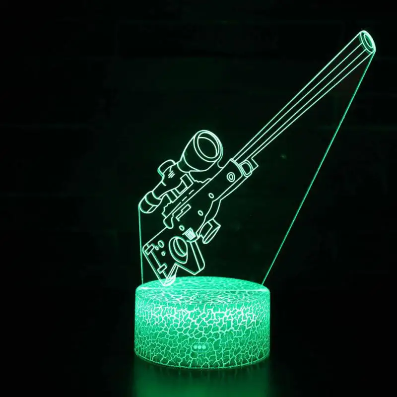 Skins New 3D LED Lamp 7 Colors Touch Switch Table Desk Light Lava Lamp Acrylic Illusion Room Lighting Game Gifts Drop Shipping