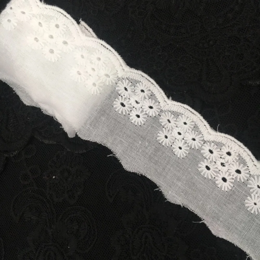 Lace Fabric 5 Meters 4.5cm Width Pure White