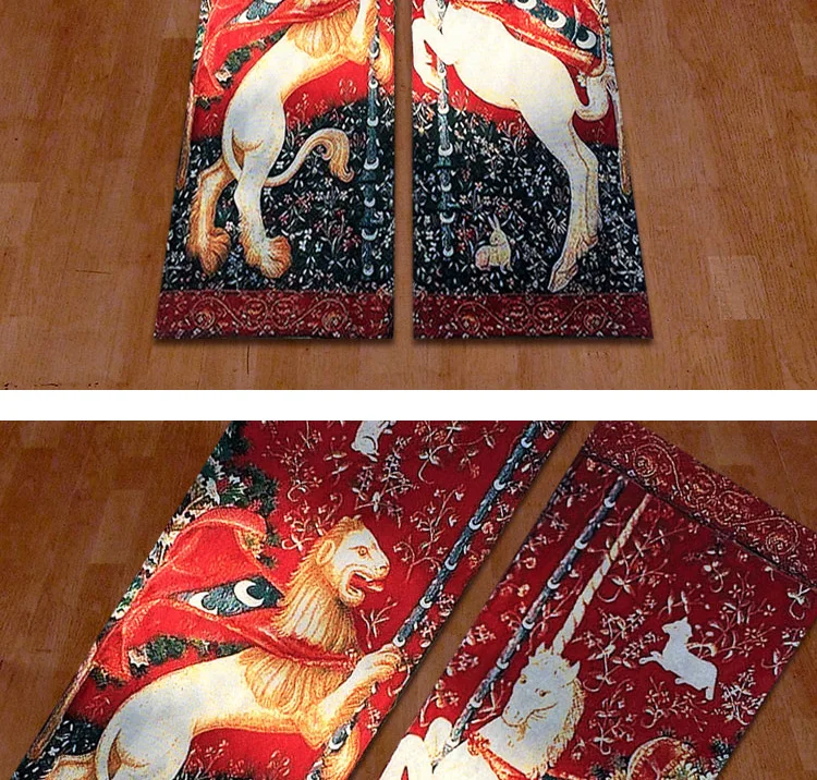 Тематический средневековый гобелен с единорогом, Настенный декор для гостиной, богемное одеяло, классические художественные картины