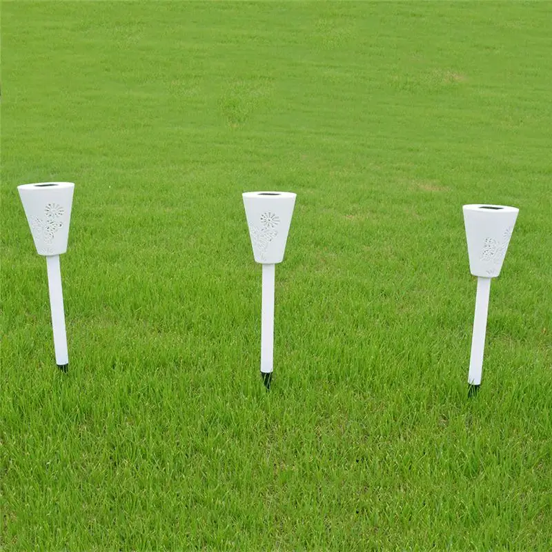 New 3 Pcs/Box Solar Lawn Lamp LED Hollow Butterfly Projection Light Garden Path Light 7-Color Adjustable White Dual Mode