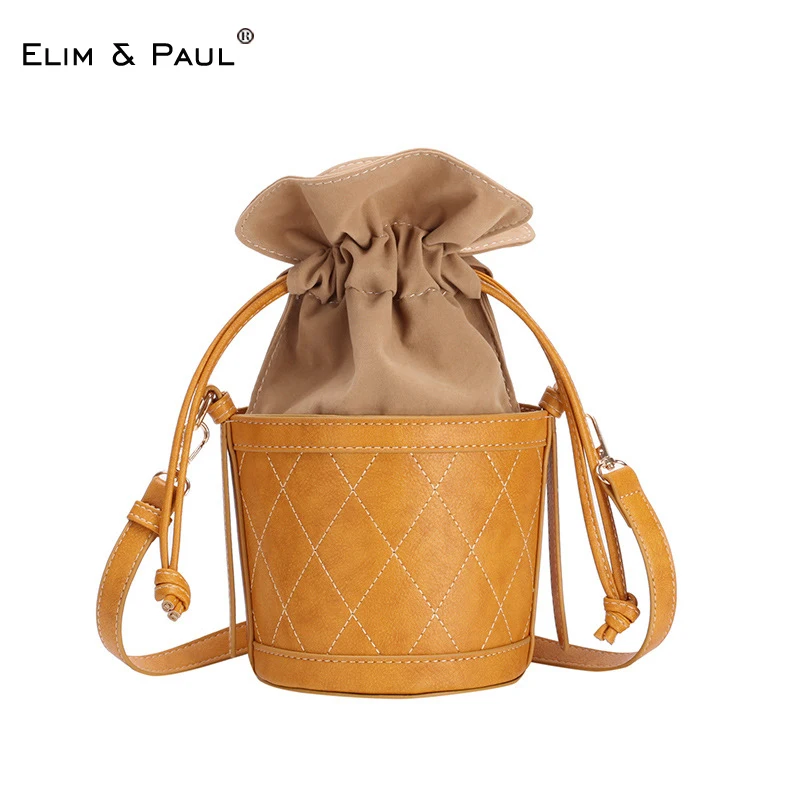 

New Fashion Bucket Shoulder Bag Shopper Female 2018 Designer Messenger Purses and Handbags Plaid Clear Clutch bolsas feminina