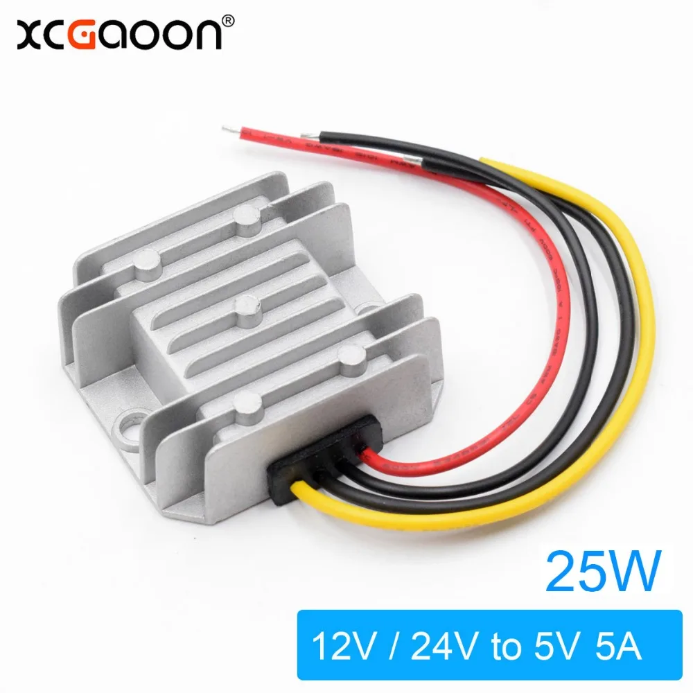 XCGaoon DC преобразователь адаптер Входной пост. Ток 12V 24V (диапазон напряжения 8V-40V)