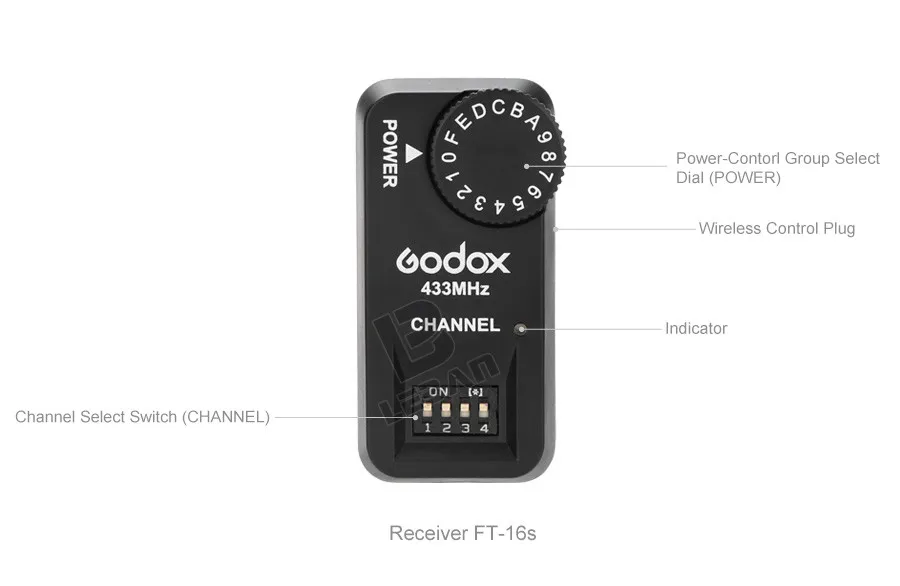 Godox FT-16s Беспроводной Мощность Управление пульт дистанционного управления триггером для вспышки Godox Ving V850 V860