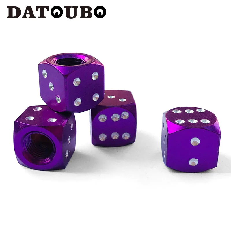 DATOUBO 16 pcs High quality aluminum dice novelty car tire valve cap