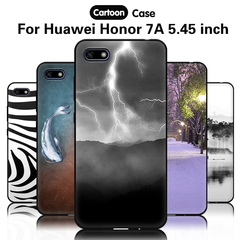 Задняя крышка с мультяшным рисунком EiiMoo для Huawei Honor 7A чехол силиконовый мягкий