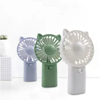 

Mini USB Portable Hand-held Desk Fan Outdoor Cooler Rechargeable1200mAh Powerbank Desktop Personal Cooling Fan Home Office