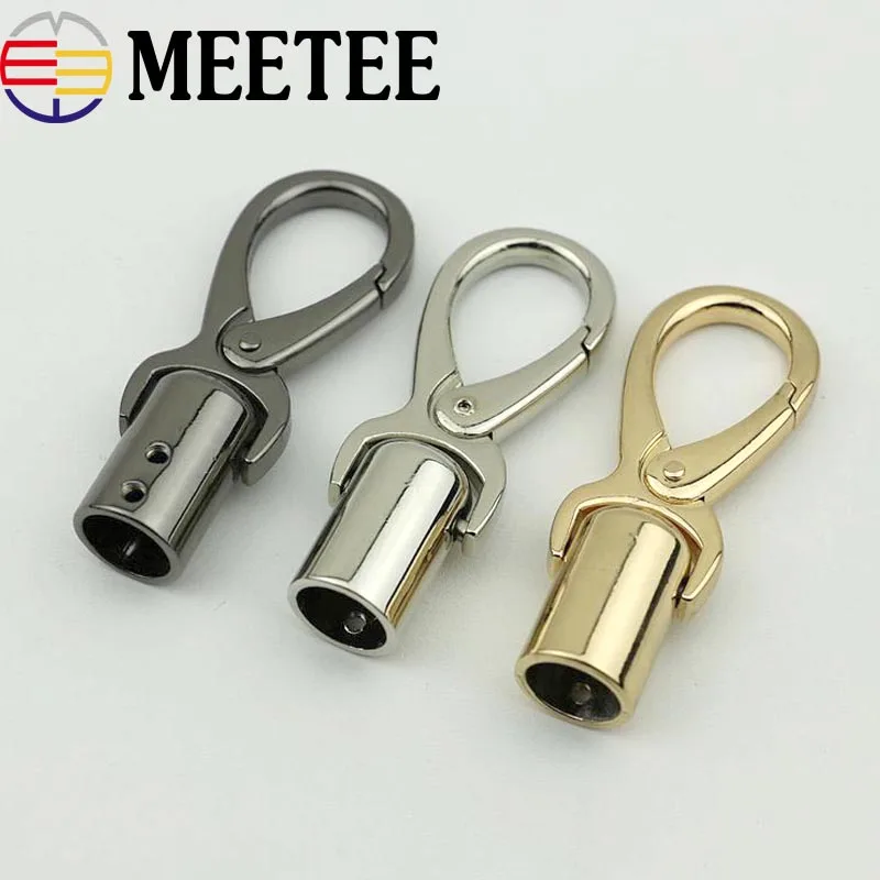 

2pcs Metal Buckles Bag Cap Clasp Handbag Handle Strap Stopper Cord Buckle Hooks Screw Connector Bag Hanger Hardware Accessories