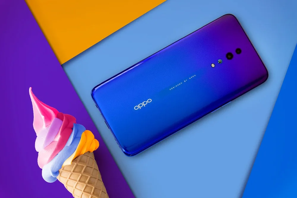 Новая модель, смартфон OPPO Reno Z celular, 6," AMOLED, капля воды, экран, 2340x1080, 4035 мАч, четыре ядра, отпечаток пальца+ распознавание лица