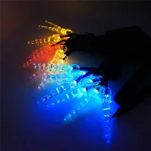 5 м 16.5ft 20 светодиодный солнечный свет сосулька для рождественской вечеринки Свадебные садовые уличные украшения