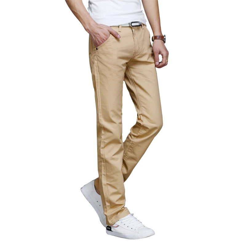 Весна Лето классические прямые джинсы тонкие мужские Модные джинсы длинные штаны брюки одежда модный бренд
