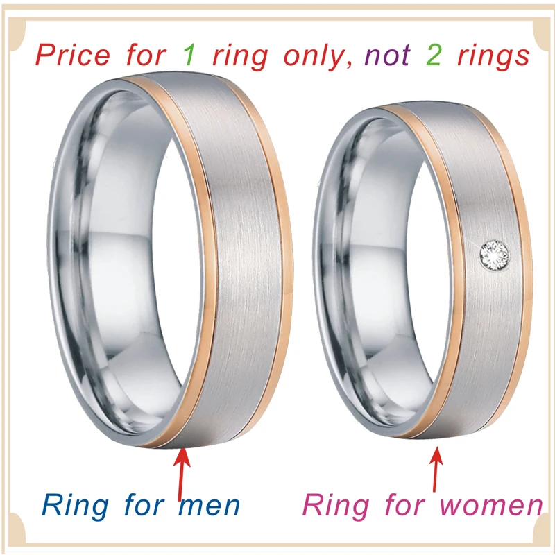 Beautiful Rose Red Love Promise rings for women Alliance Wedding Band Couple Rings pair set Men jewelry Bague anel anillos  (4)