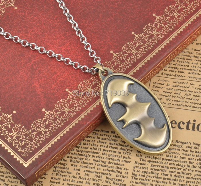 

10pcs/lot fashion jewelry wholesale Surrounding the film batman necklace,free shipping