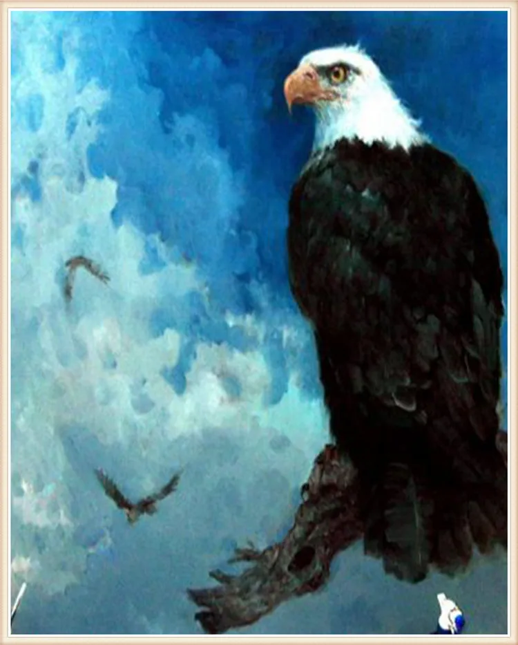 

Diy square painting diamond embroidery mosaic Eagle animal cross stitch home decor needlework painting