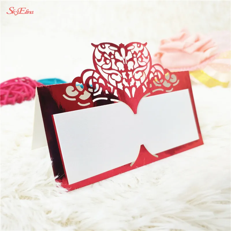 50stks place cards wedding paper Plaats Kaarten Tafel Plaats Kaarten Gunst Decoratie Bruiloft Benodigdheden Zitplaatsen Decoratie 8Z (7)