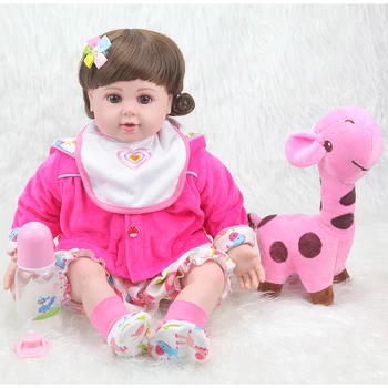 

20'bebe rebirth baby silicone doll live rebirth 100% manual realistic plastic doll toy casual girl reborn baby doll