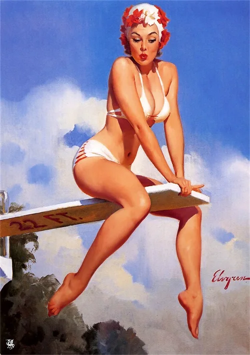 Гребля Сексуальная Pin Up девушка поп арт карта постер классический винтажный