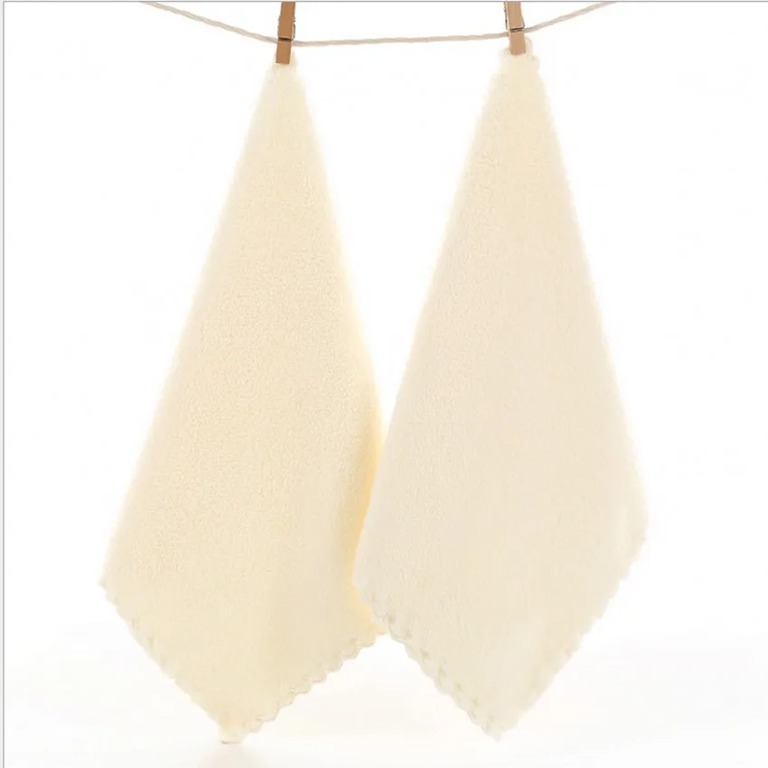 25*25 см специальный абсорбент микрофибра для чистки кухни маленькое квадратное полотенце ванная комната машина блюдо тряпка 6 цветов на выбор H0049 - Цвет: Белый