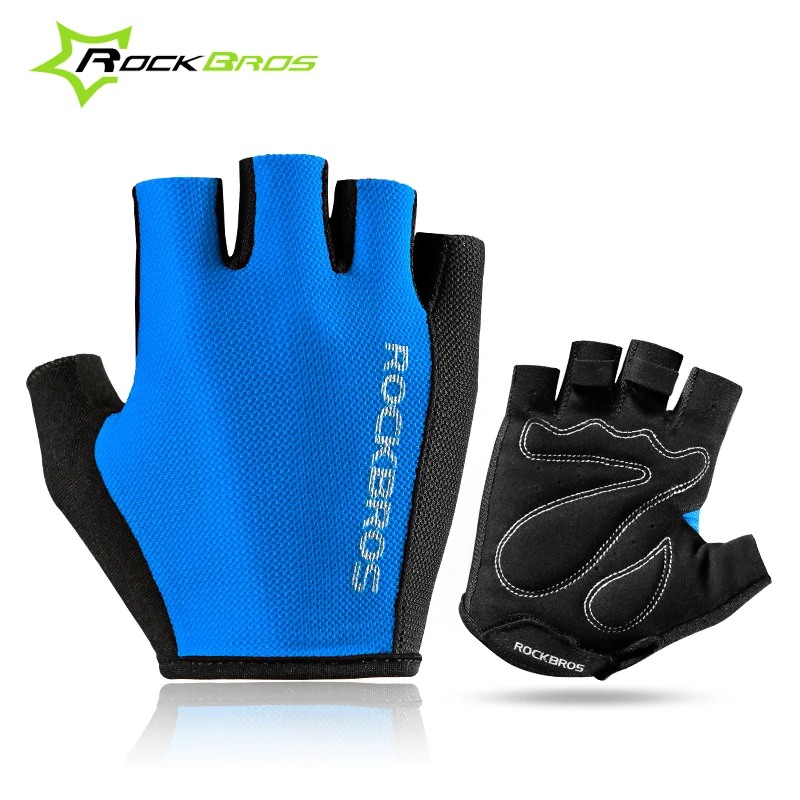 ROCKBROS Bicycle Gloves Fingerless Padded Half Finger Bike Gloves
