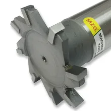 MZG Cutting Straight-Tooth 16-30mm T-Slot Milling Cutters Welding Edge Type Tungsten Steel Side Milling Cutter Groove Processing