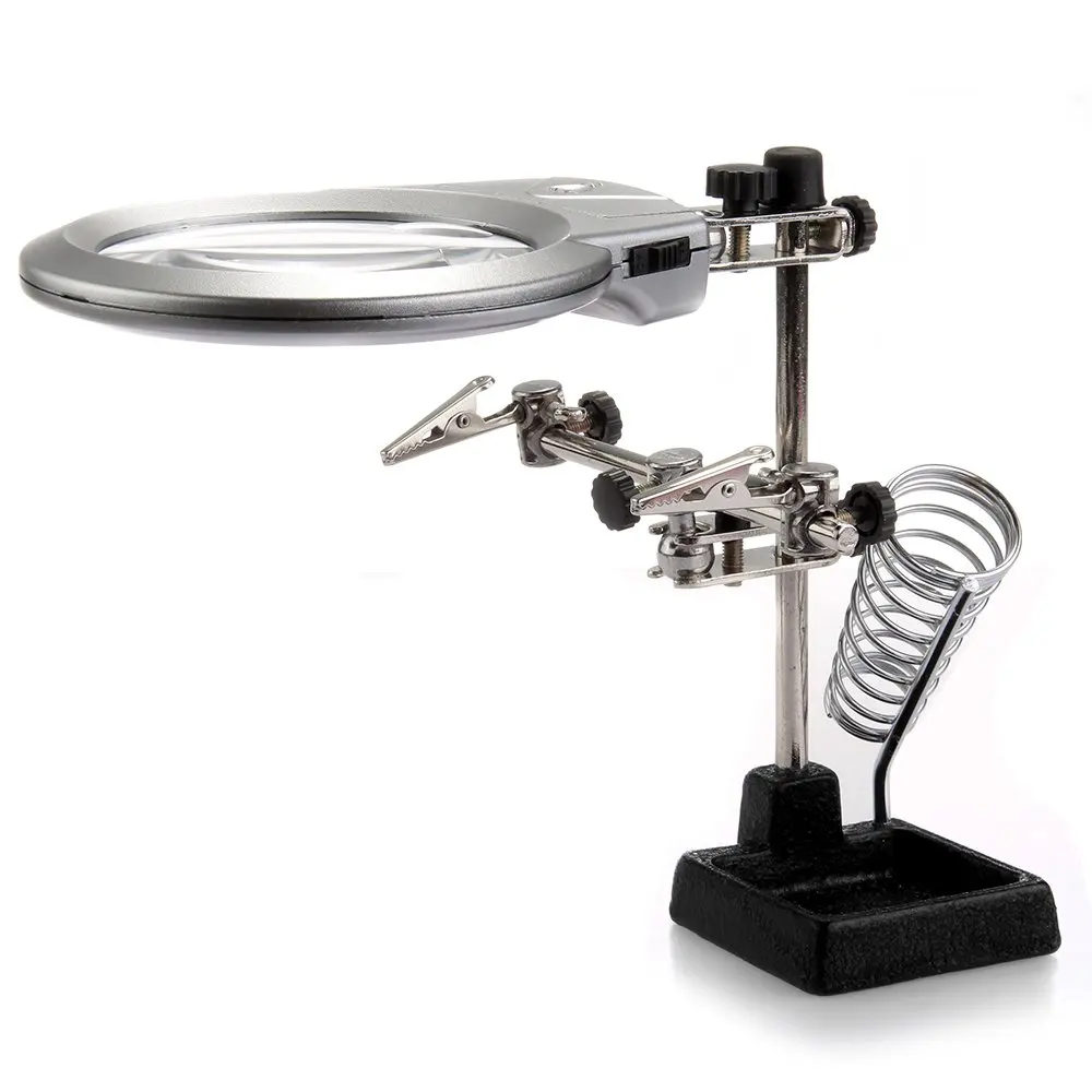 

KSOL New Style table lamp with 2 LED Magnifier and multifunction clamp magnifier