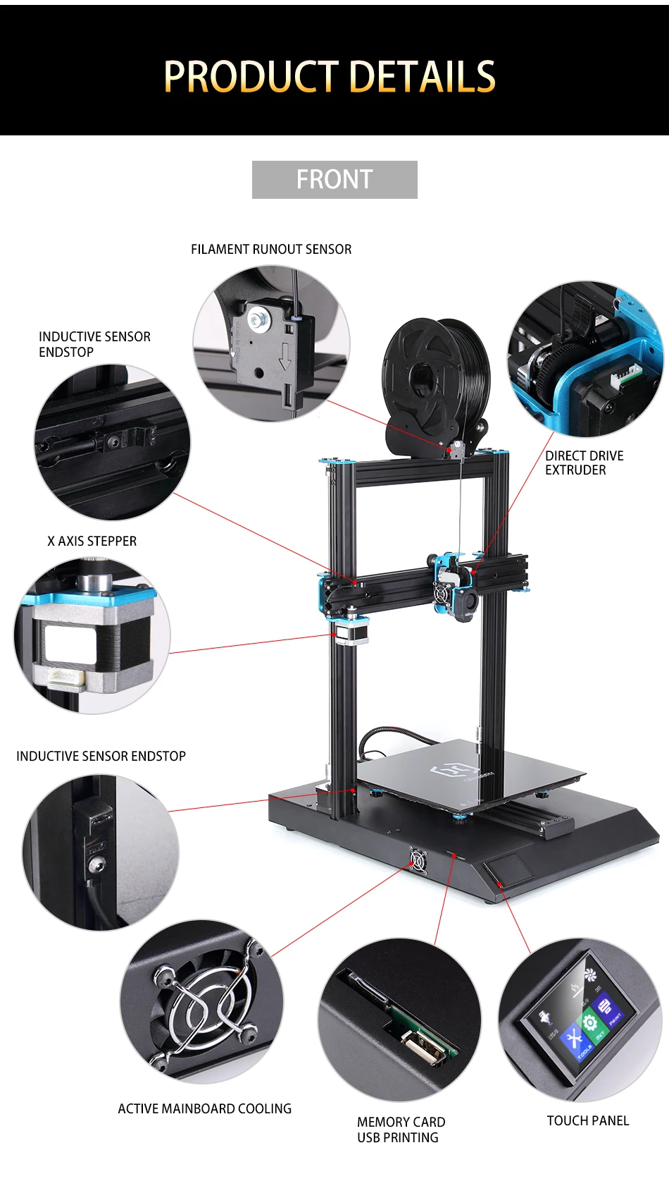 2019 artilharia tft touch lcd kit de
