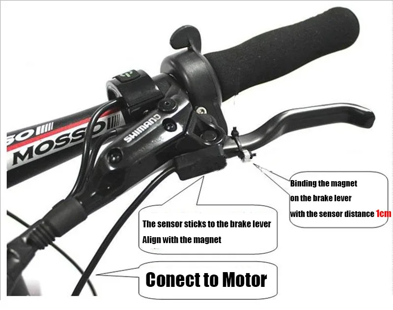 Discount Bluenergy Ebike Electric Bike Brake Sensor Hydraulic Cut Off Power Brake Sensor for BAFANG BBS01/BBS02/BBSHD Brake Sensor 11