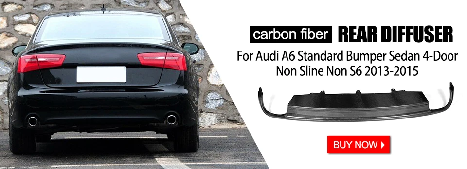 Из углеродного волокна передний бампер диффузор спойлер для Audi A6 Стандартный бампера 2013-2015 Тюнинг автомобилей Запчасти