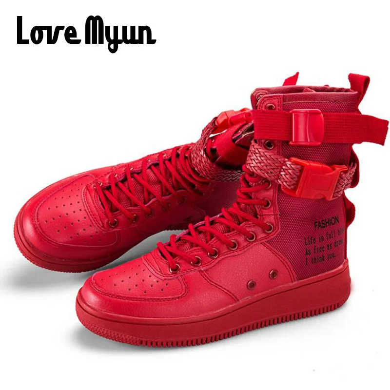 Baskets Mode Casual Chaussures 3737 Nouvelles Marche De blanc orange Haut Pp mollet Femmes Dames Bottes Hip hop rouge Noir Mi Sneakers Appartements dessus Zq6wEqU8