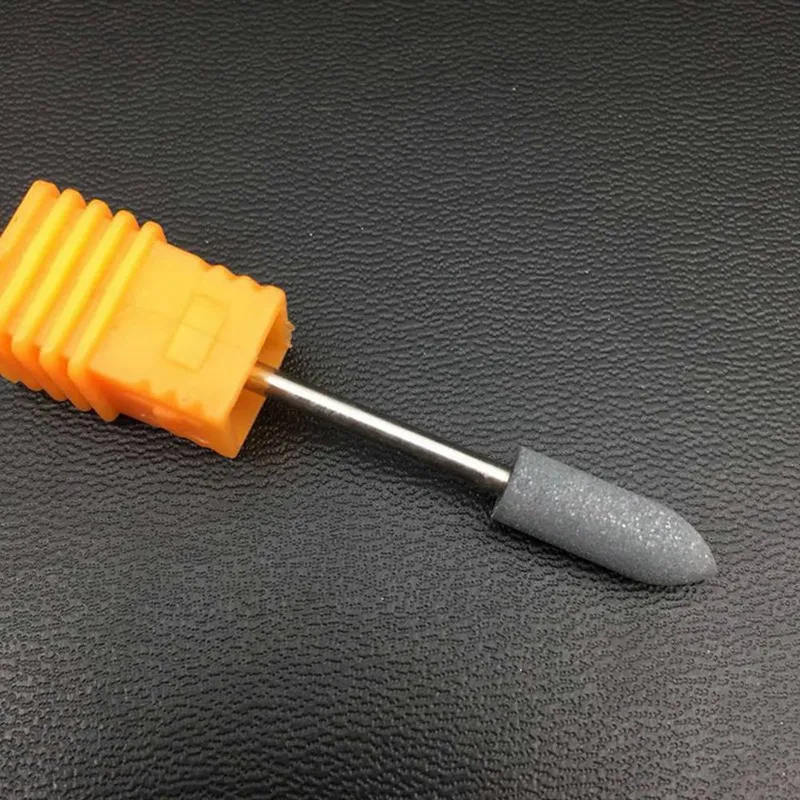 1 шт. длинный ноготь сверла резиновый силиконовый материал Биты ногтей буферная машина для маникюра аксессуары для ногтей - Цвет: BK