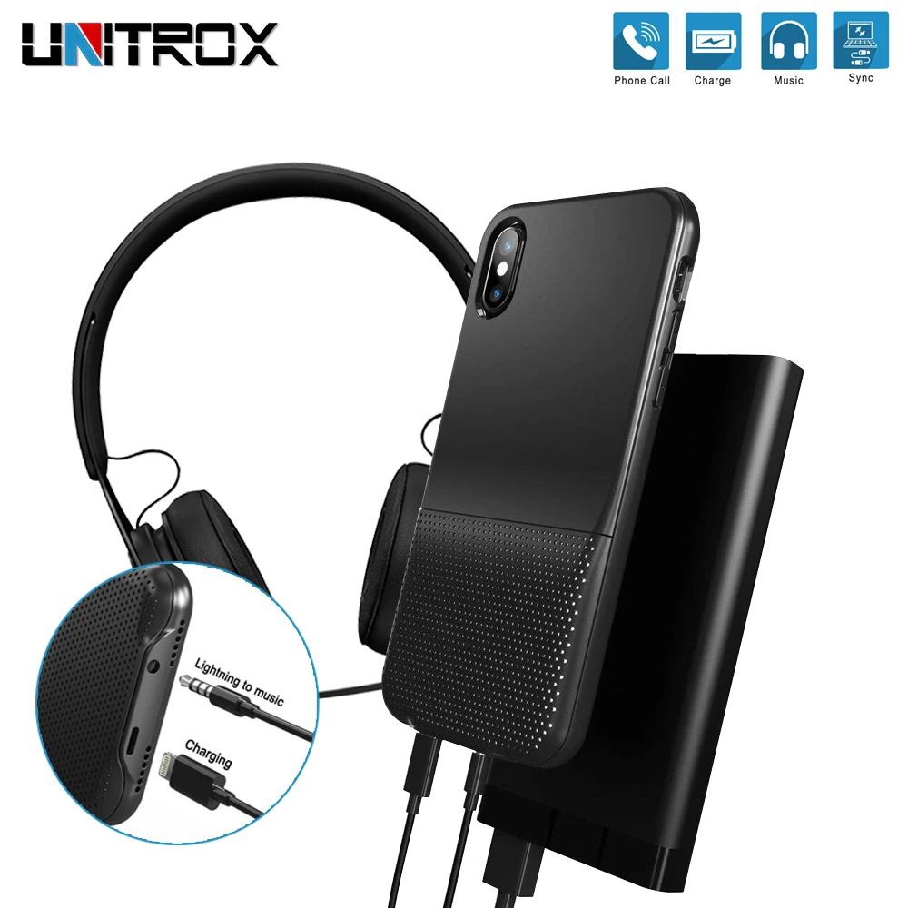 

For Lightning to 3.5 mm Headphone Audio Jack Adapter with One Light-ning Charge Port, Phone Case For iPhone X,Support Call Music