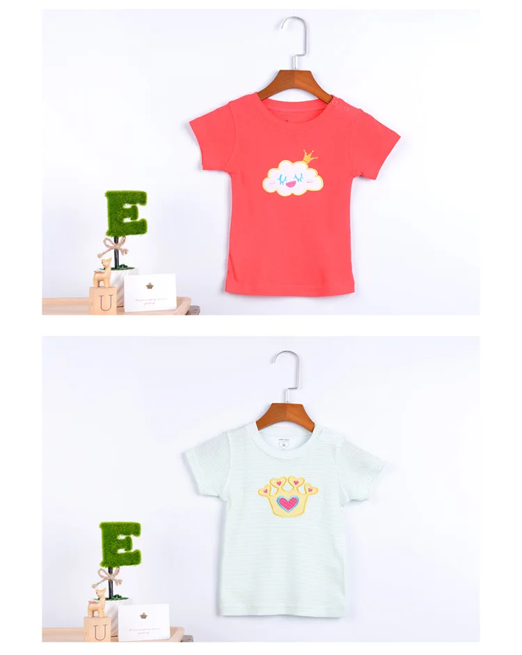 1 предмет, качественные модные короткие футболки для маленьких мальчиков и девочек, футболки с короткими рукавами Топы для младенцев, топы для малышей 0-2 лет, цвет, отправка в случайном порядке