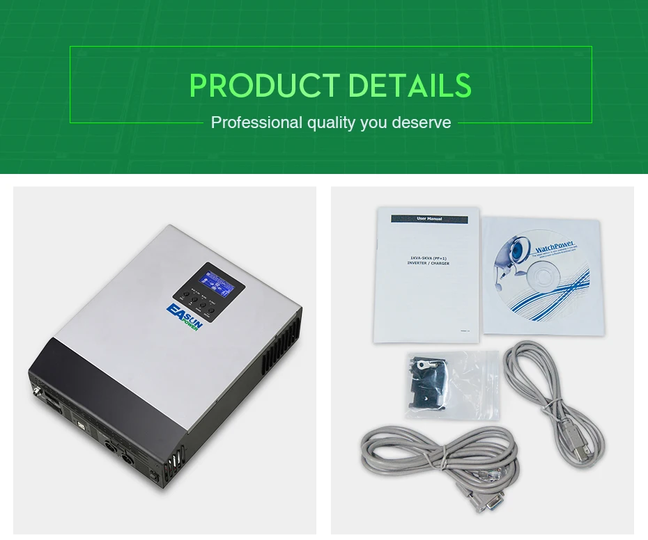 EASUN POWER 24V Solar Inverter MPPT 2Kva 1600W Off Grid Inverter 220V 25A Hybrid Inverter Pure Sine Wave Inverter 30A AC Charger_13
