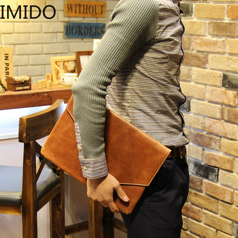 IMIDO 2019 из искусственной кожи мужские клатчи винтажные кожаные сумки повседневный