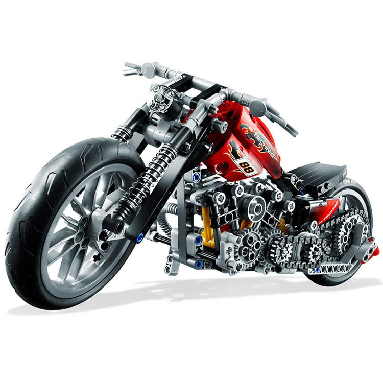 378 шт. Technic мотоцикл Technik скоростной гоночный автомобиль набор совместим с MOC