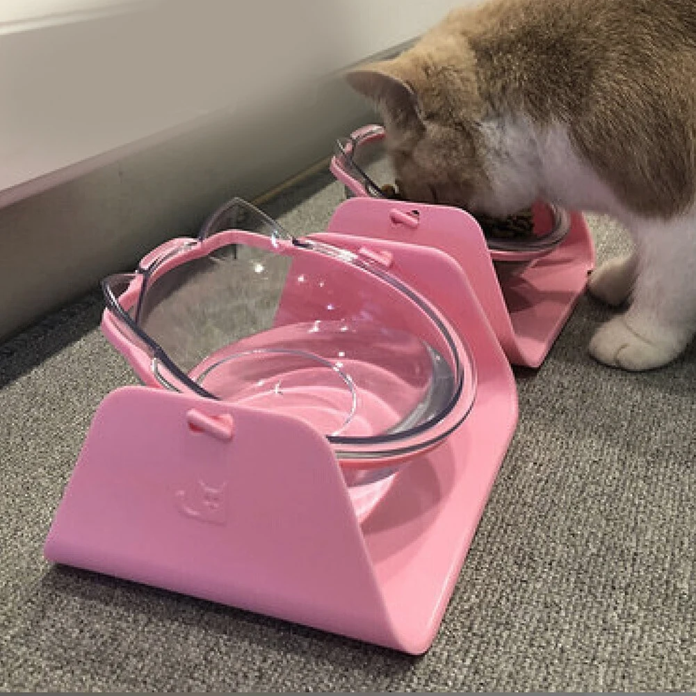 

1Pcs/pack 15 Degree Adjustable Pet Feeder Bowl Dog Cat Adjustable feed bowl Waterer Practical Feed Bowl Pet Feeders Tableware