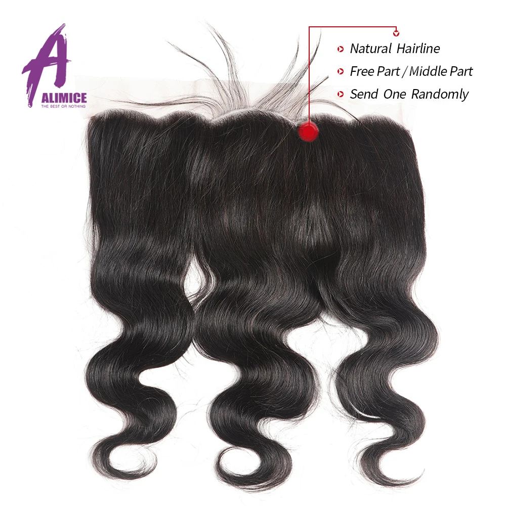 FREE FRONTAL Alimice Peruvian Body Wave Hair Bundles 3 Piecelot Peruvian Hair Weave Bundles Remy Human Hair Extensions 8-28  (2)