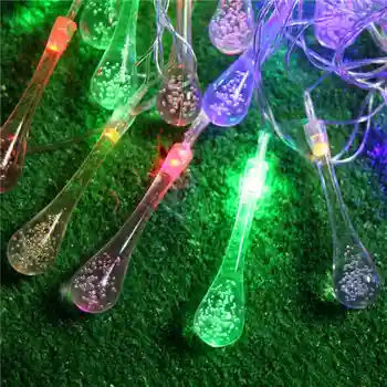 AC220V 5 m 28LED Crystal Bubble Water Drop String Fairy Lights voor Wedding party kerst decoraties voor thuis outdoor indoor AC220V 5 m 28LED Crystal Bubble Water Drop String Fairy Lights voor Wedding party kerst decoraties voor thuis outdoor indoor