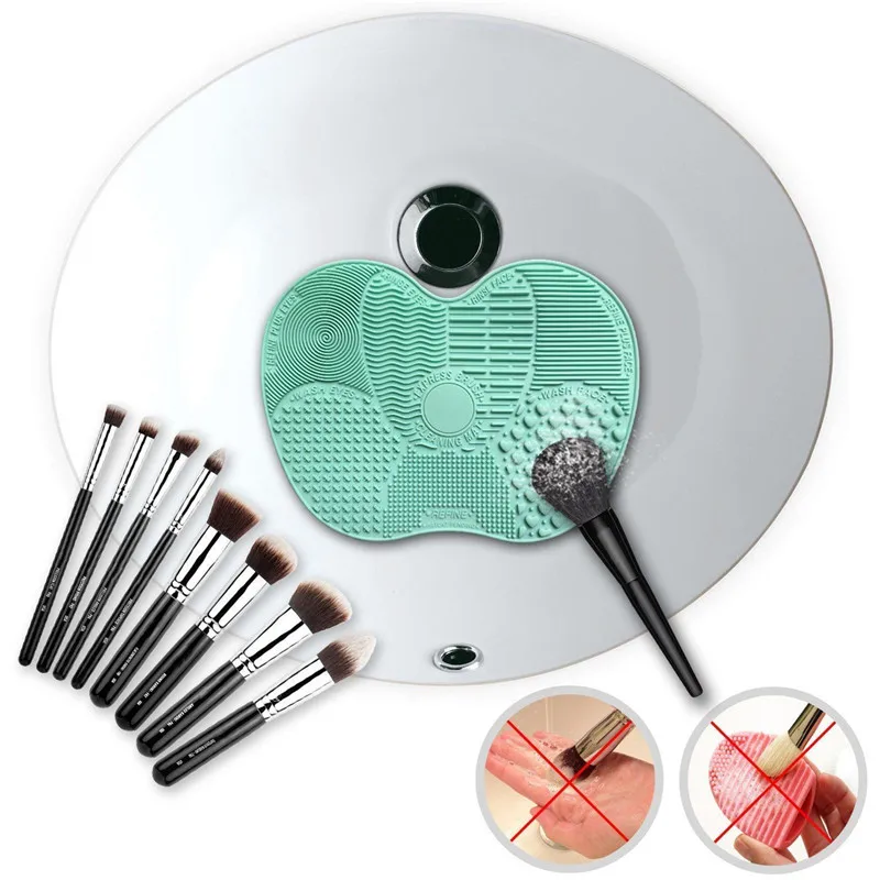 Новейшая силиконовая Кисть для макияжа ручной инструмент|silicone brush clean mat|makeup cleaning