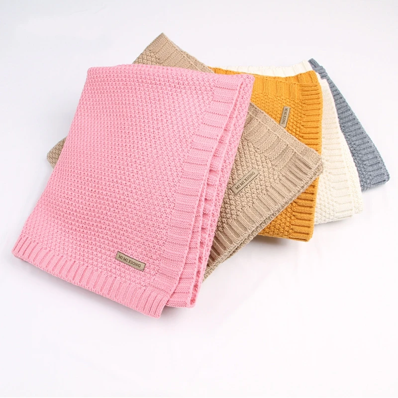 

Baby Blanket Knitted Woolen Newborn Blankets Super Soft Wrap Infant Swaddle Kids Inbakeren Stuff For Monthly Toddler Bedding