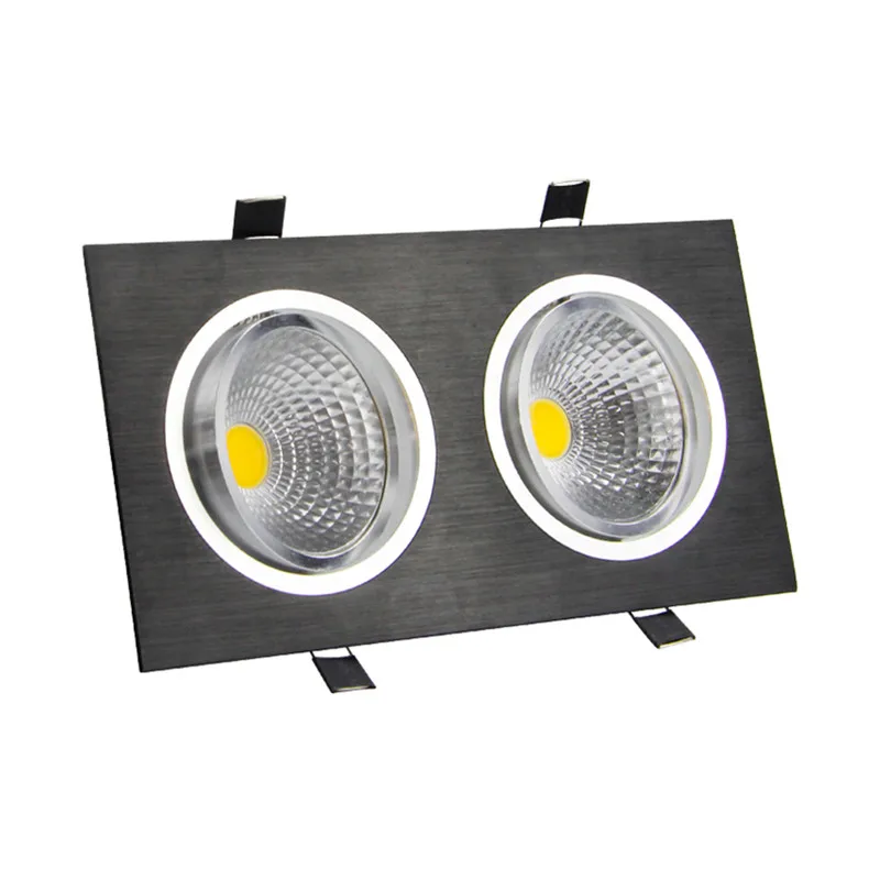 1 шт. двойная головка Cree светодиодный квадратный Точечный светильник 20 Вт Led Cob
