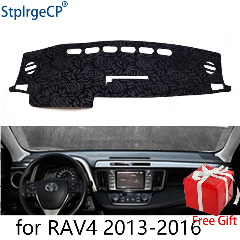 

Latest Rose Pattern Non-slip Car Dashboard Cover Dash Mat Pad DashMat ANti-UV Car Sticker for Toyota RAV4 2013-2019 Car Styling